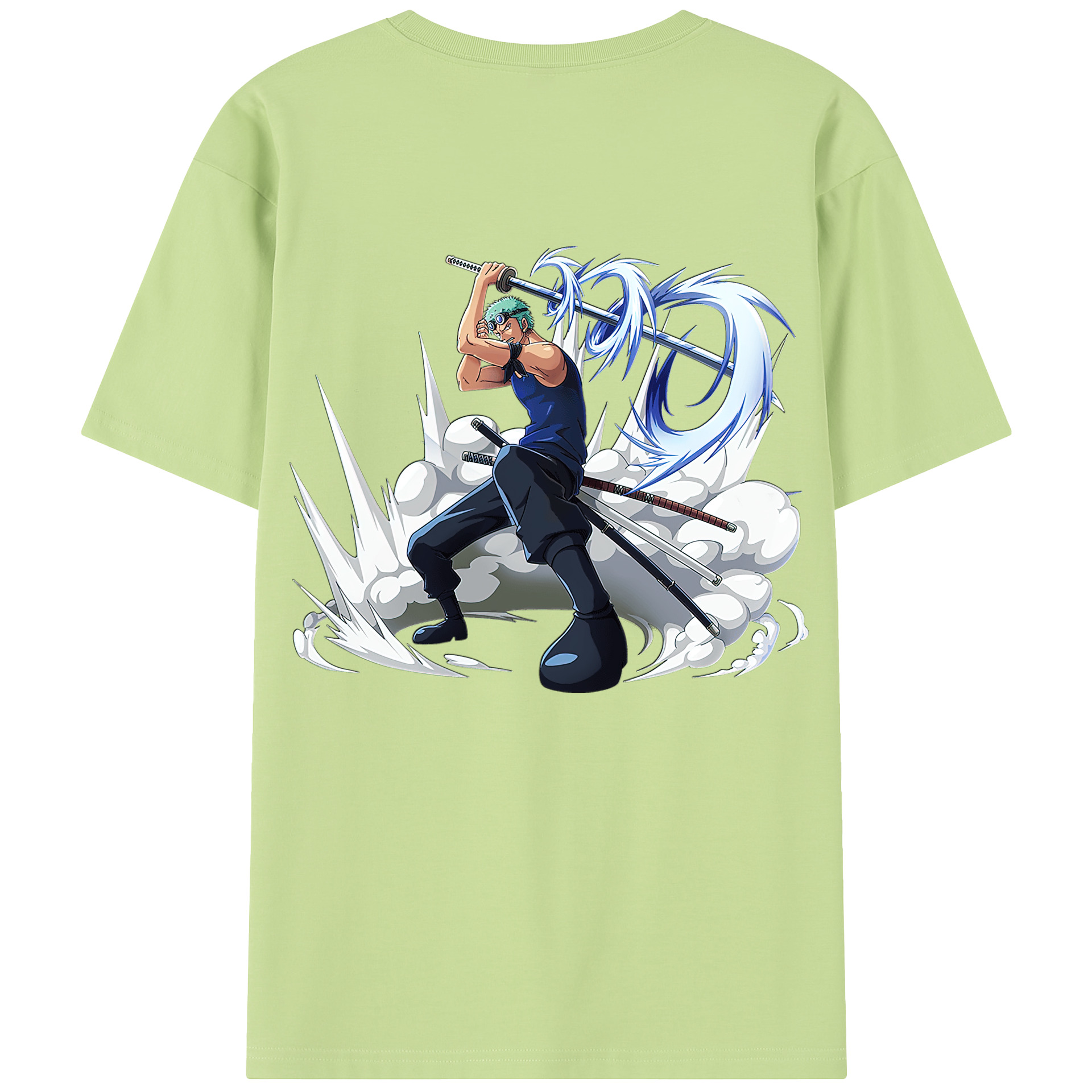 ワンピース ロロノア・ゾロ ONE PIECE Roronoa Zoro 綿100％半袖Tシャツ（背面プリント）